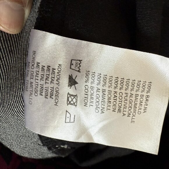 Ragged Jeans Pants Checkerboard Whimsigoth High Rise Pink Black - Picture 15 of 16